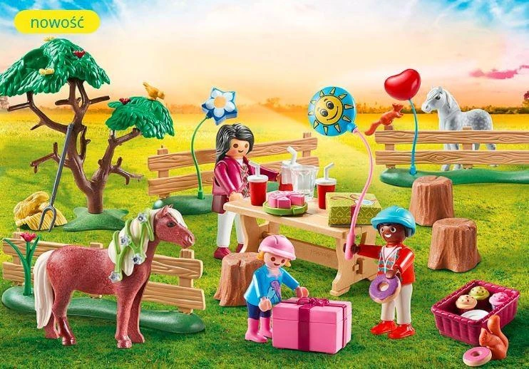 Playmobil Rinkinys su šalies figūrėlėmis 70997 Gimtadienis ponio žirgyne
