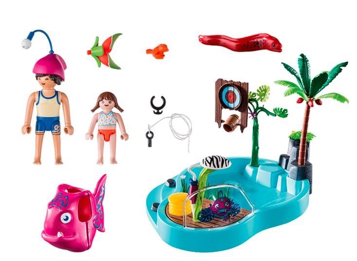 70610 Playmobil, linksmas baseinas su vandens purslais