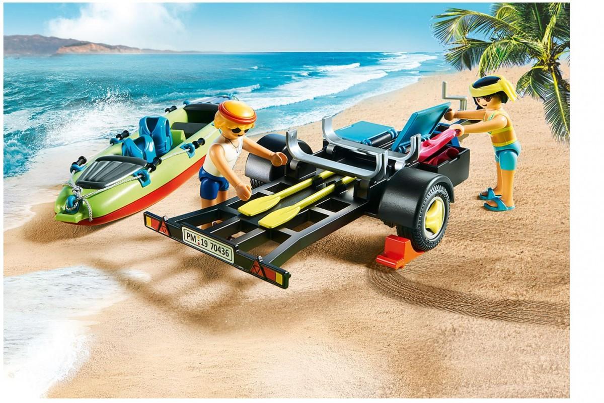 PLAYMOBIL Family Fun Strandauto mit Kanuanhänger (70436)