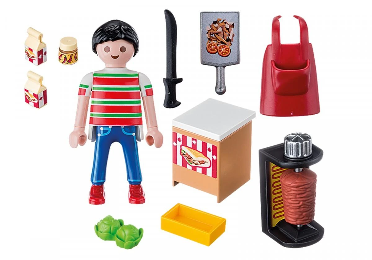 Žaislų rinkinys - Playmobil 9088 Kebap Grilis (Playmobil, grilis su priedais)