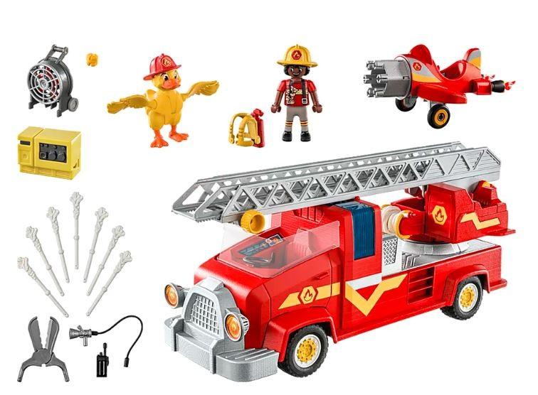 PLAYMOBIL - 70911 - ANTIS ON CALL - Gaisrinis automobilis su ištraukiamomis kopėčiomis ir nuimama plokštuma