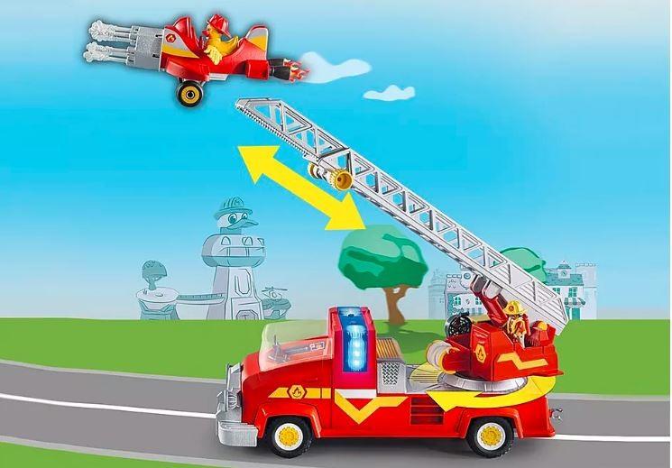 PLAYMOBIL - 70911 - ANTIS ON CALL - Gaisrinis automobilis su ištraukiamomis kopėčiomis ir nuimama plokštuma