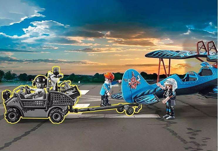 PLAYMOBIL – 70831 – „Air Stuntshow Biplane“ „Phoenix“ – su garso efektais