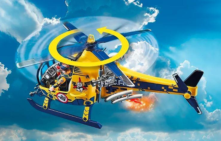 PLAYMOBIL – 70833 – Oro kaskadininkų šou plastikinis sraigtasparnis ir filmavimo komanda 5 metų ir vyresniems vaikams