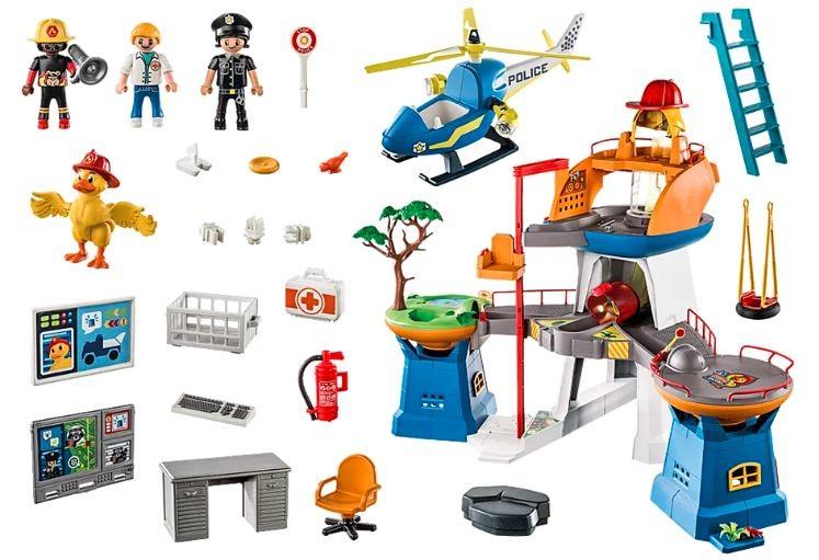 PLAYMOBIL - 70910 - Antis pagal iškvietimą būstinė - 119 vnt. - Vaikas - Balta ir oranžinė