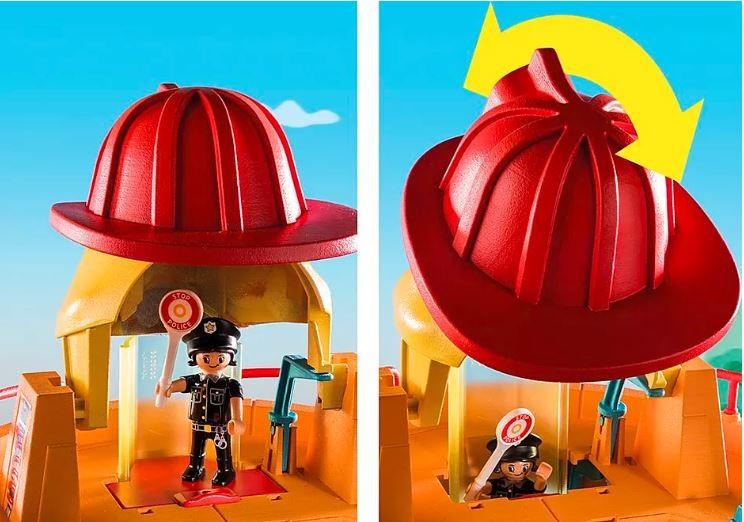 PLAYMOBIL - 70910 - Antis pagal iškvietimą būstinė - 119 vnt. - Vaikas - Balta ir oranžinė