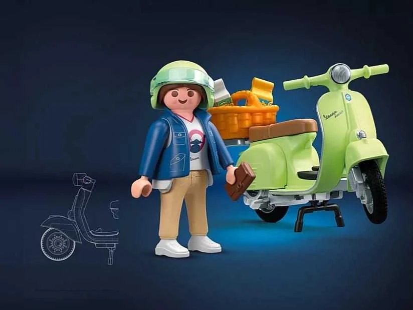 PLAYMOBIL - 1969 m. „Vespa 150 Sprint Veloce“, šviesiai žalias (71621)