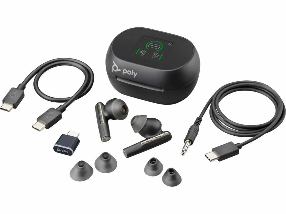 Poly Voyager Free 60+ UC ausinių komplektas su įkrovimo dėklu