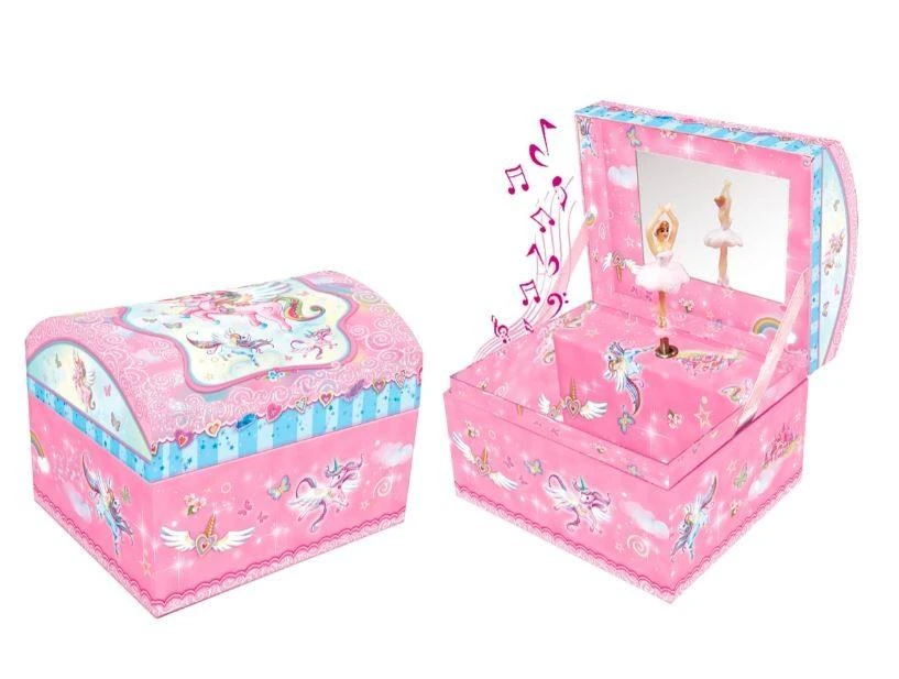 Pulio Pecoware muzikos dėžutė su vienaragiais ir balerina