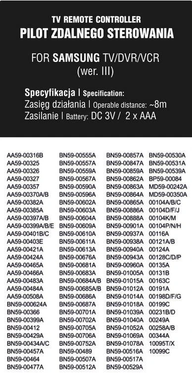 Blow SAMSUNG III BLISTER LCD nuotolinio valdymo pultas