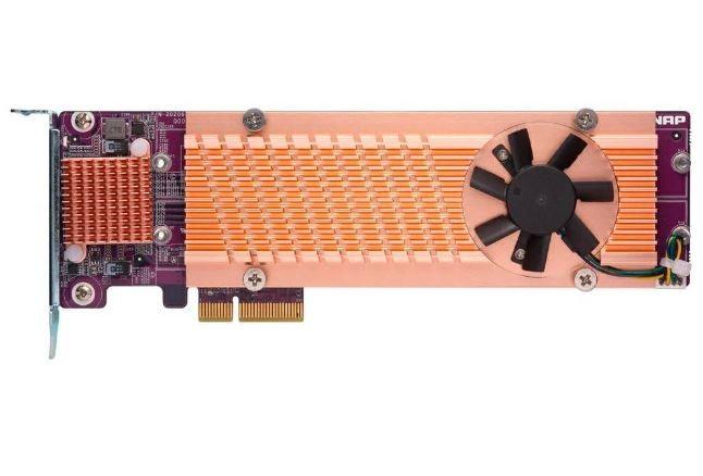 „Qnap QM2-4P-384“, PCIe SSD išplėtimo plokštė, 4 x M.2 2280 M.2 PCIe (3 kartos x4), žemo profilio / viso aukščio laikiklis