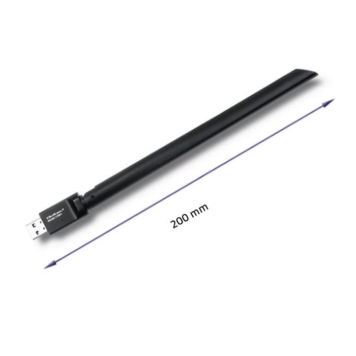 Qoltec belaidis adapteris Wi-Fi USB su antena, 57001