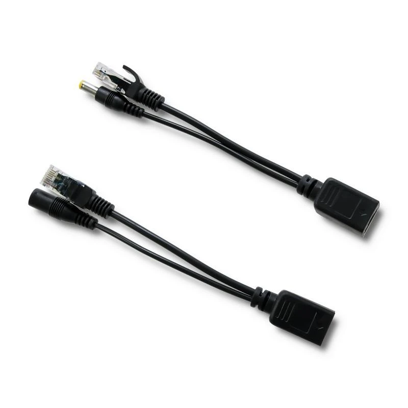 Qoltec PoE adapterių komplektas su RJ45 ir DC jungtimis