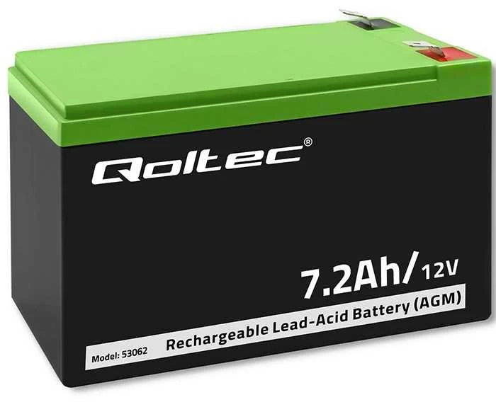 QOLTEC 53062 AGM baterija 12V 7.2Ah max 108A