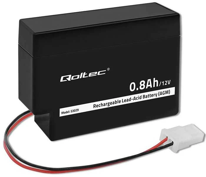QOLTEC AGM baterija 12V 0,8Ah maks. 12A