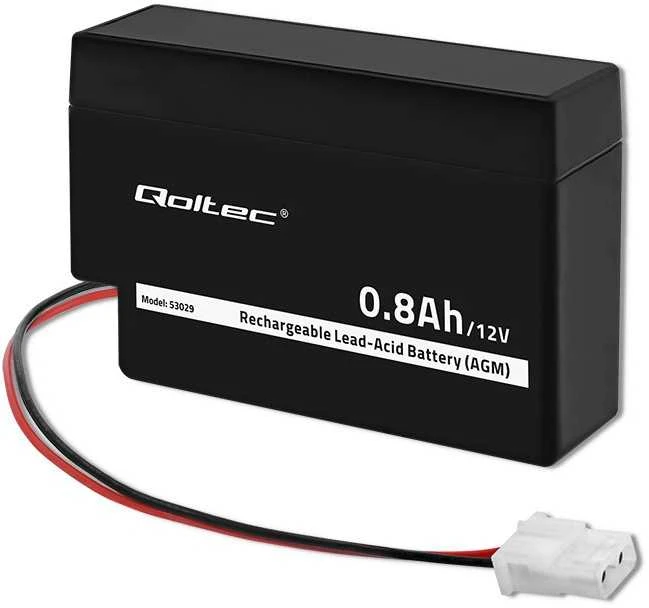 QOLTEC AGM baterija 12V 0,8Ah maks. 12A