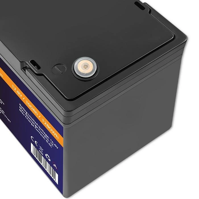 Qoltec LiFePO4 akumuliatorius su techninių duomenų etikete