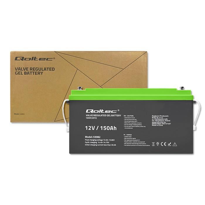 QOLTEC 53082 Gel Baterija 12V 150Ah