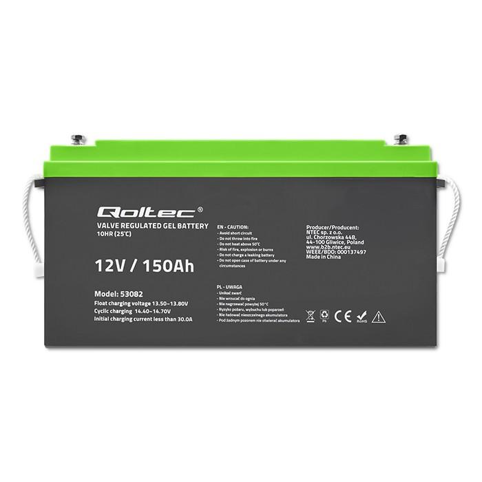 QOLTEC 53082 Gel Baterija 12V 150Ah