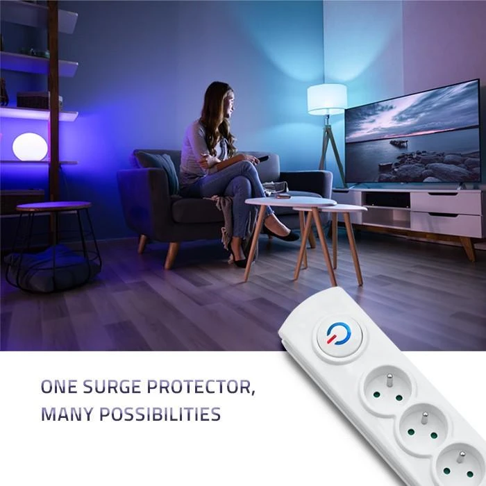 QOLTEC 50293 Apsauga nuo viršįtampių 8 lizdai 1,5m
