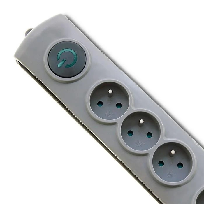QOLTEC 50163 Apsaugos nuo viršįtampių Quick Switch 4 lizdai pilka 1,5m