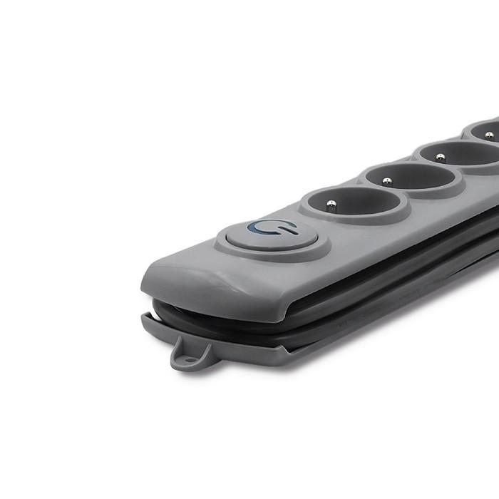 QOLTEC 50165 Apsaugos nuo viršįtampių Quick Switch 6 lizdai pilka 1.8m