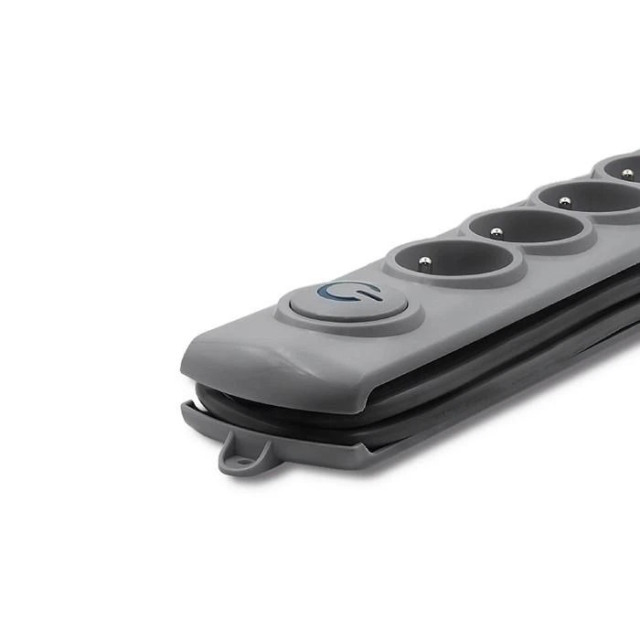 QOLTEC 50165 Apsaugos nuo viršįtampių Quick Switch 6 lizdai pilka 1.8m