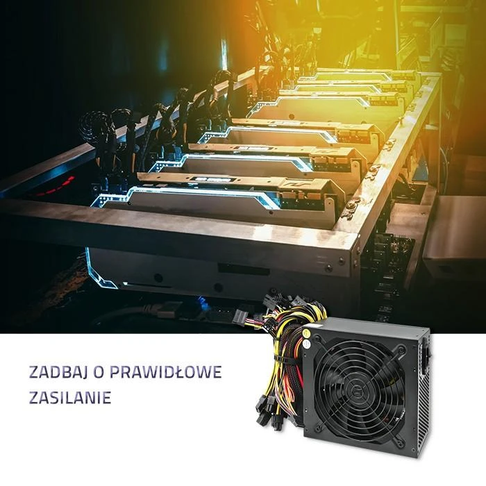 QOLTEC 50147 ATX maitinimo šaltinis 1600W 80 Plus Gold Bitcoin Miner
