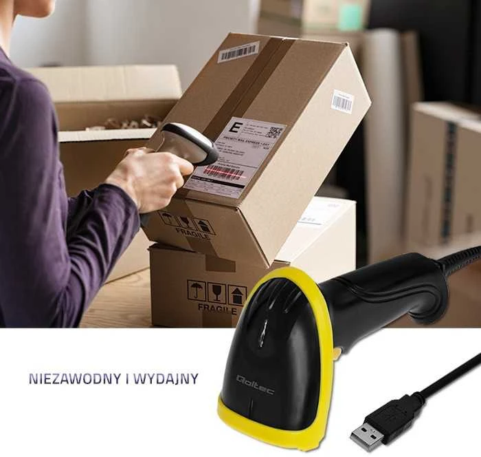Qoltec belaidis 1D lazerinis skeneris | 2,4 GHz