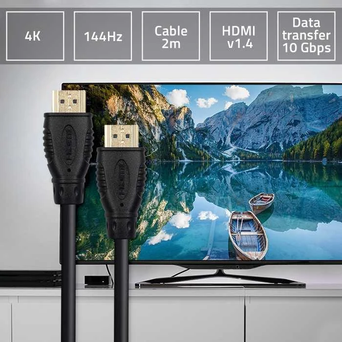 „Qoltec“ didelės spartos HDMI kabelis su Ethernet 2 m