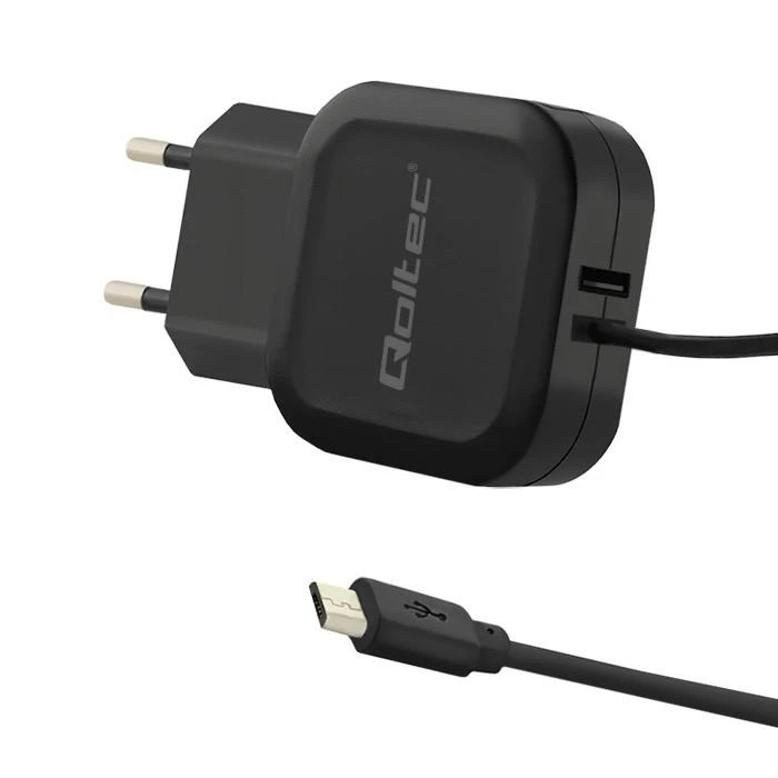 Qoltec 50189 įkroviklis su integruotu micro USB laidu