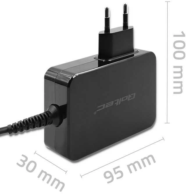 Qoltec 120W Turbo PD | 5-28V | 3-4.5A | USB-C | Nešiojamas kompiuteris | Išmanusis telefonas | Juoda