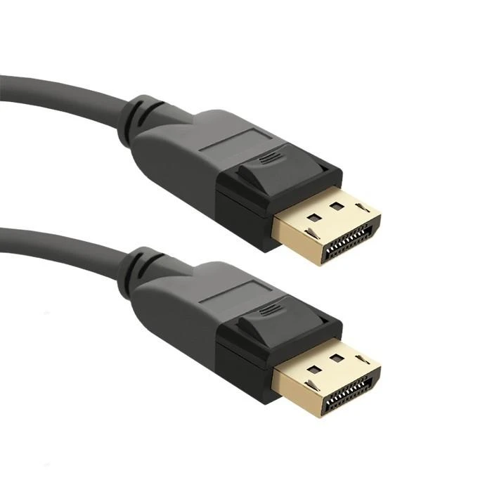 DisplayPort kabelio jungtys su fiksatoriais