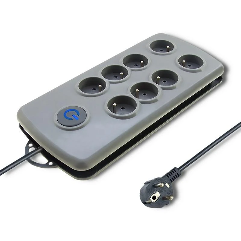 QOLTEC 50162 Apsaugos nuo viršįtampių Quick Switch 8 lizdai pilka 2,5m