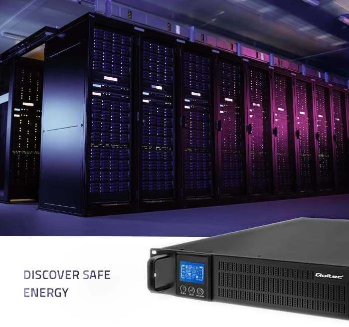 QOLTEC 53947 Nepertraukiamo maitinimo šaltinis UPS RACK 3KVA 2400 W LCD