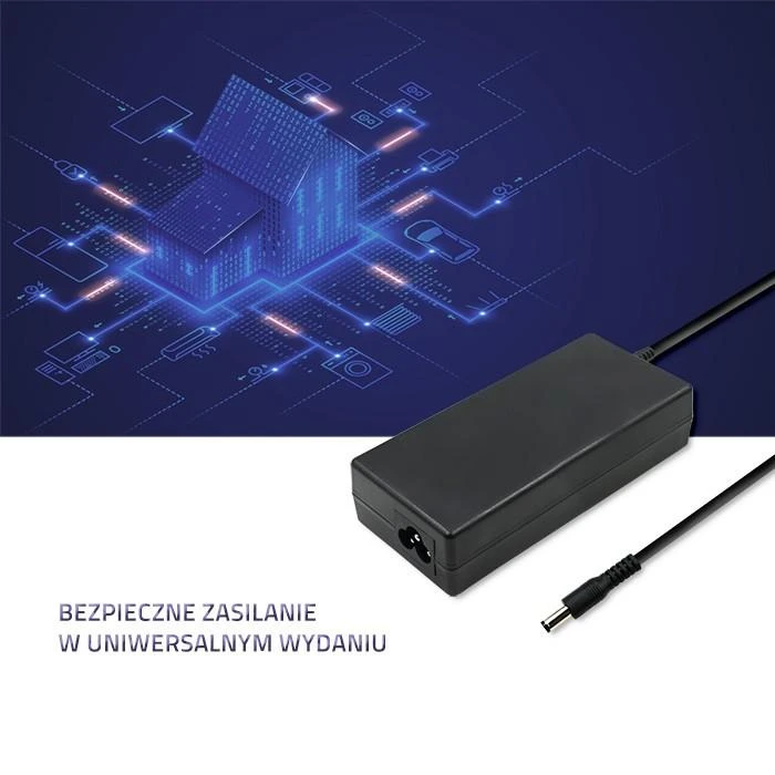 Qoltec 12V 5A maitinimo blokas su jungiamojo laido vizualizacija