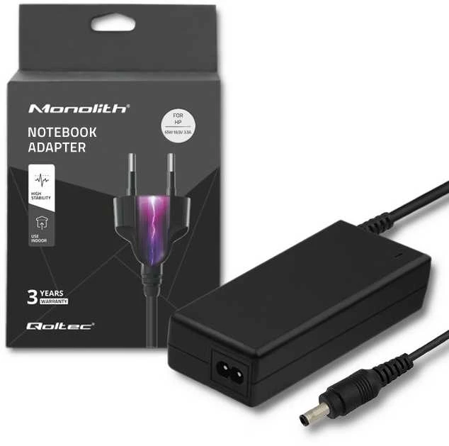 QOLTEC 50072 Nešiojamas kompiuteris kintamosios srovės adapteris HP Compaq 65W 18.5V 3.5A (4.2+4.8) 1.7
