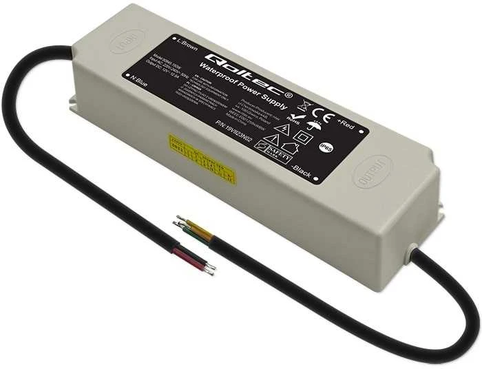 Qoltec Maitinimo šaltinis impulsinis LED IP67 | 150W | 12V | 12,5A | Atsparus vandeniui | Baltas