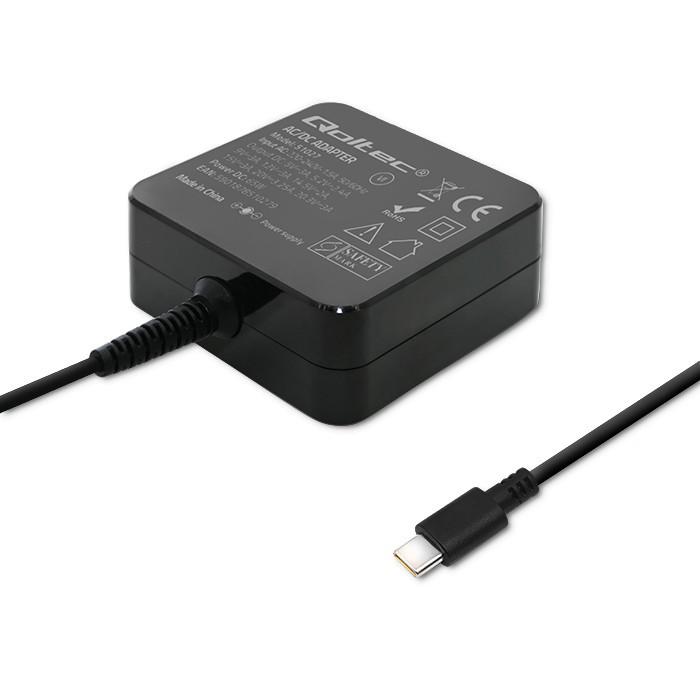 QOLTEC 51027 įkroviklis 65W / 5-20,3V / 2-3,25A / USB tipas C / PD