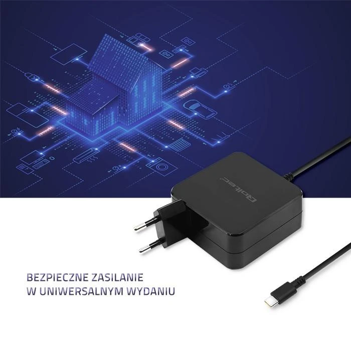 Qoltec įkroviklis su USB-C jungtimi