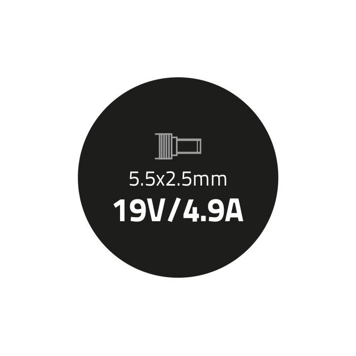 QOLTEC 50074 Nešiojamas kompiuteris AC power adapter 90W 19V 4.9 A 5.5x2.5