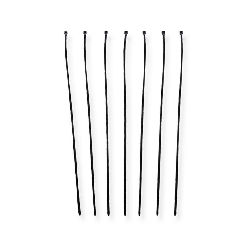QOLTEC 52212 Zippers 4.8 400 100pcs nylon UV Juodas