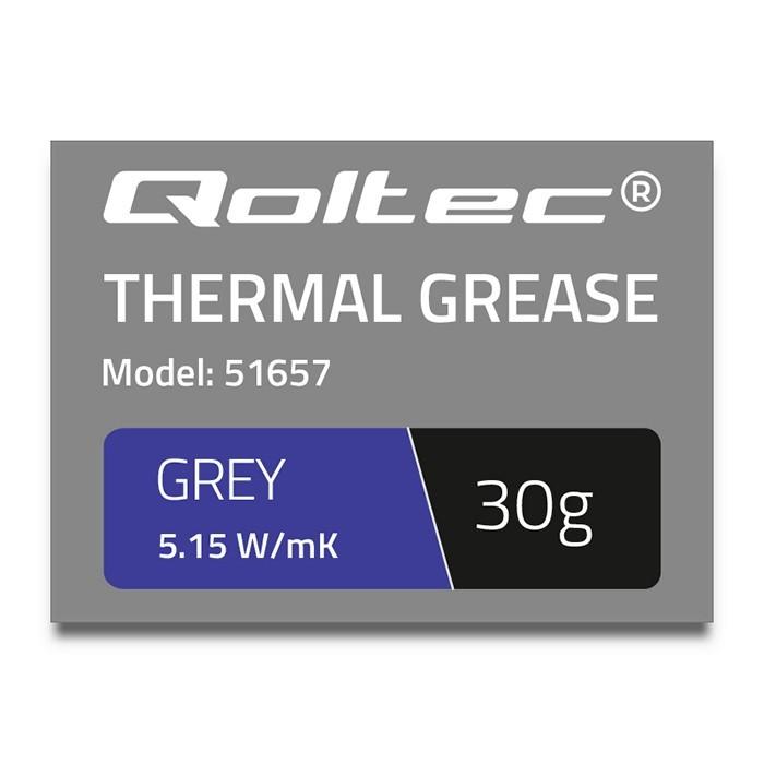 QOLTEC 51657 Qoltec Thermal pasta 5.15W/mK 30g pilkas