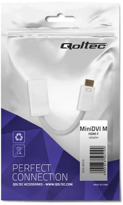 Qoltec Mini DVI į HDMI adapteris pakuotėje