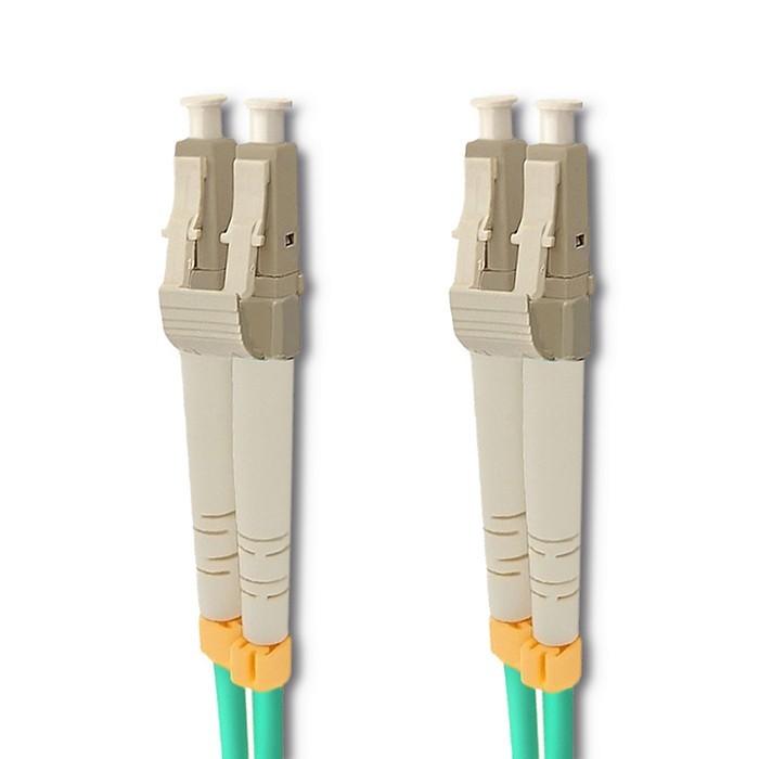 QOLTEC 54075 optinis patchcord LC/UPC – LC/UPC daugiamodis 50/125 OM3 dvipusis 1m