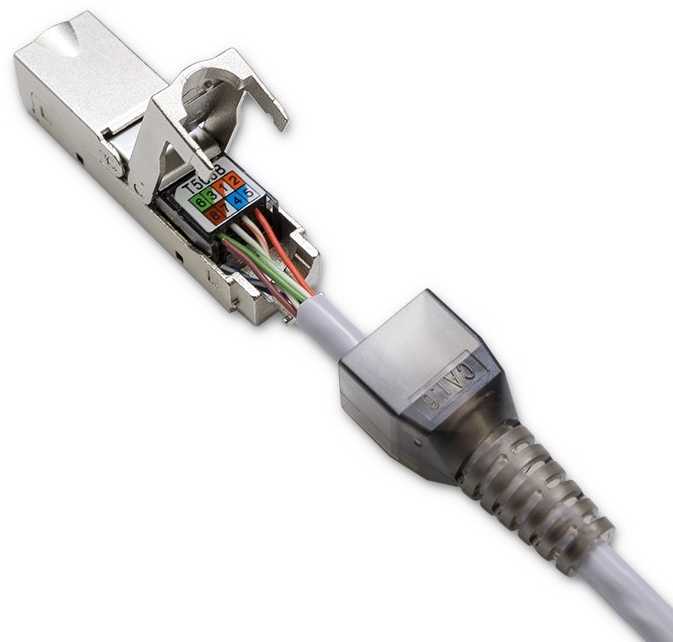 【286】 TKP Kištukas RJ45 CAT6A-FTP-EZ tipo su laido prakišimu