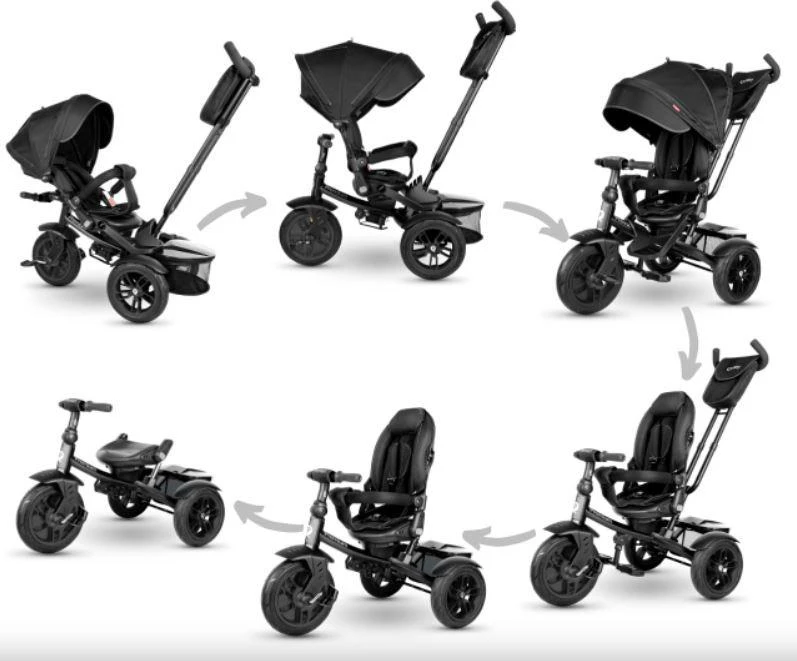 QPLAY PREMIUM AIR 6 in 1 triratukas pripučiamais ratais