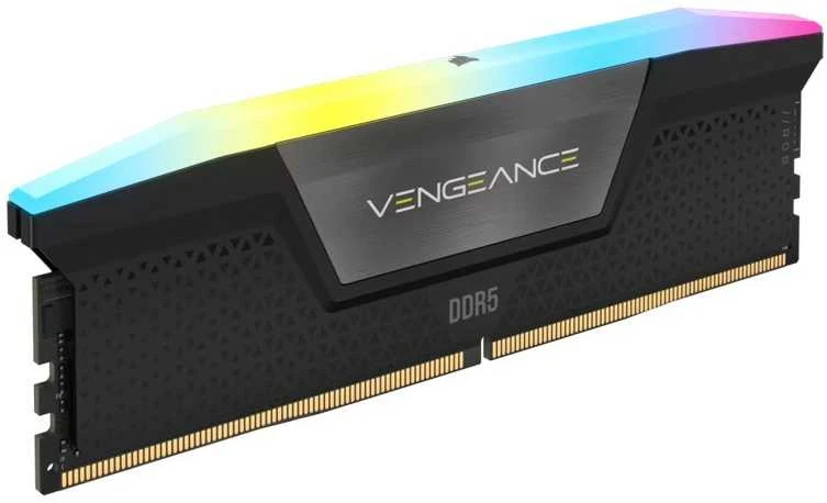 RAM CORSAIR VENGEANCE RGB 32GB 2x16GB DDR5 6400MT/s DIMM Unbuffered 36-48-48-104 Std PMIC XMP 3.0 Juodas Heatspreader Juodas PCB 1.4V