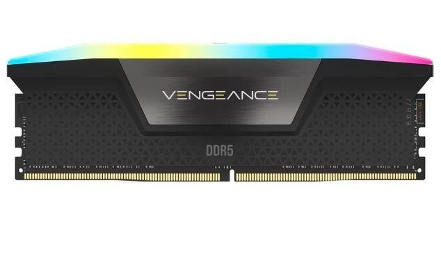 „Corsair Vengeance RGB DDR5-6000 RAM“, CL30, EXPO - 64 GB dviejų jungčių rinkinys, pilka