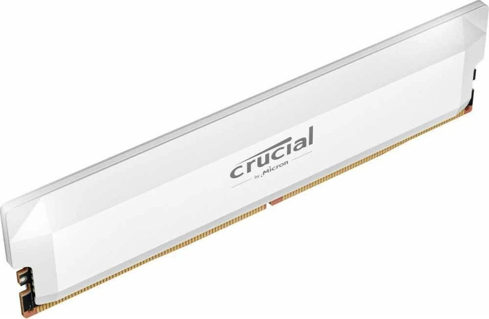 DDR5 RAM modulis su baltu aušintuvu